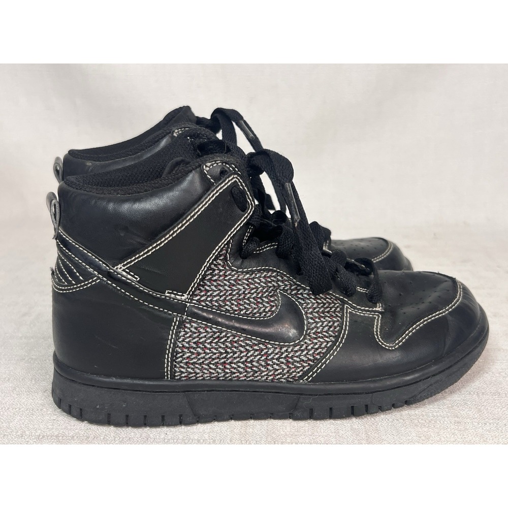 Nike Dunk High "Tweed Herringbone" Women's Size 7 Black & White High Top Shoes